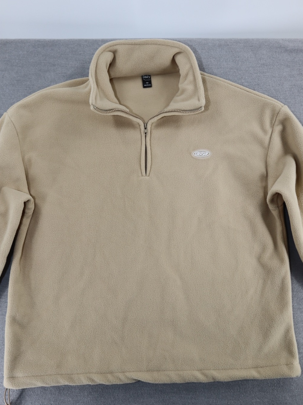 Men's Half-Zip Fleece Pullover - Tan